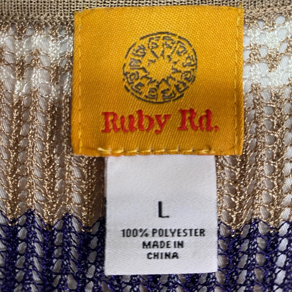 Ruby Rd. Colorful Knit Cardigan Women’s Large - Picture 3 of 3